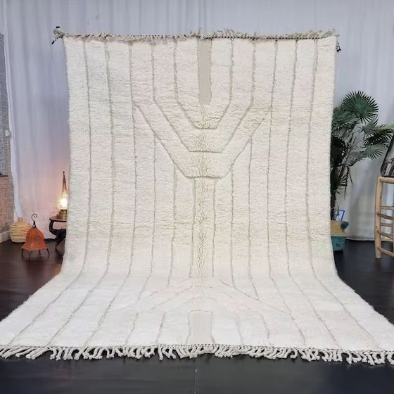 Modern Geometric Design Hand Tufted Wool Square Area Rugs Trendy for Living Room Dining Room and Prayer Door Use
